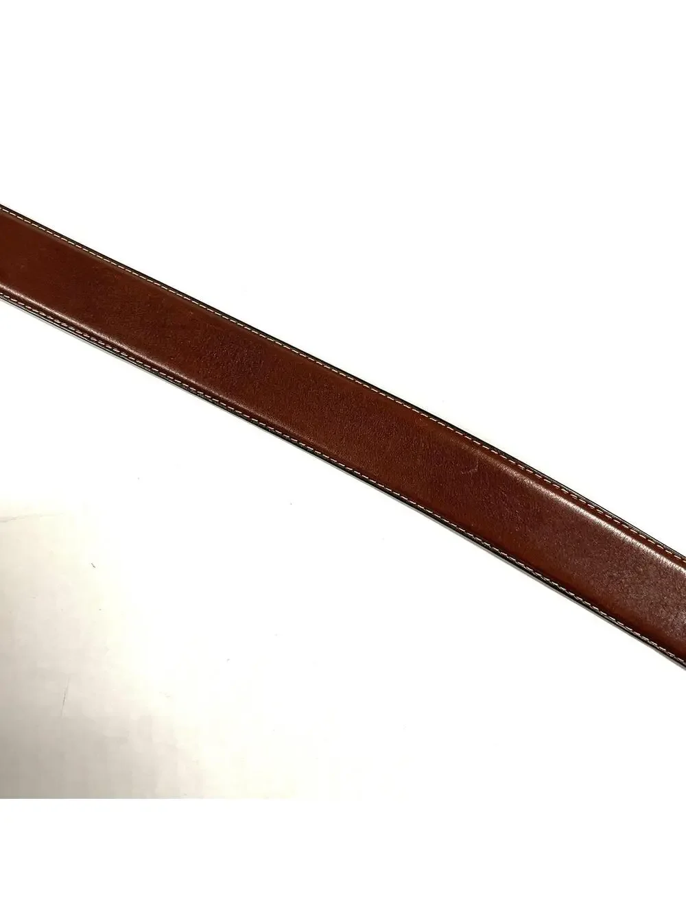 Fossil Original Genuine Leather Belt MB3507201 Brown Men’s Sz 44 Silver Buckle